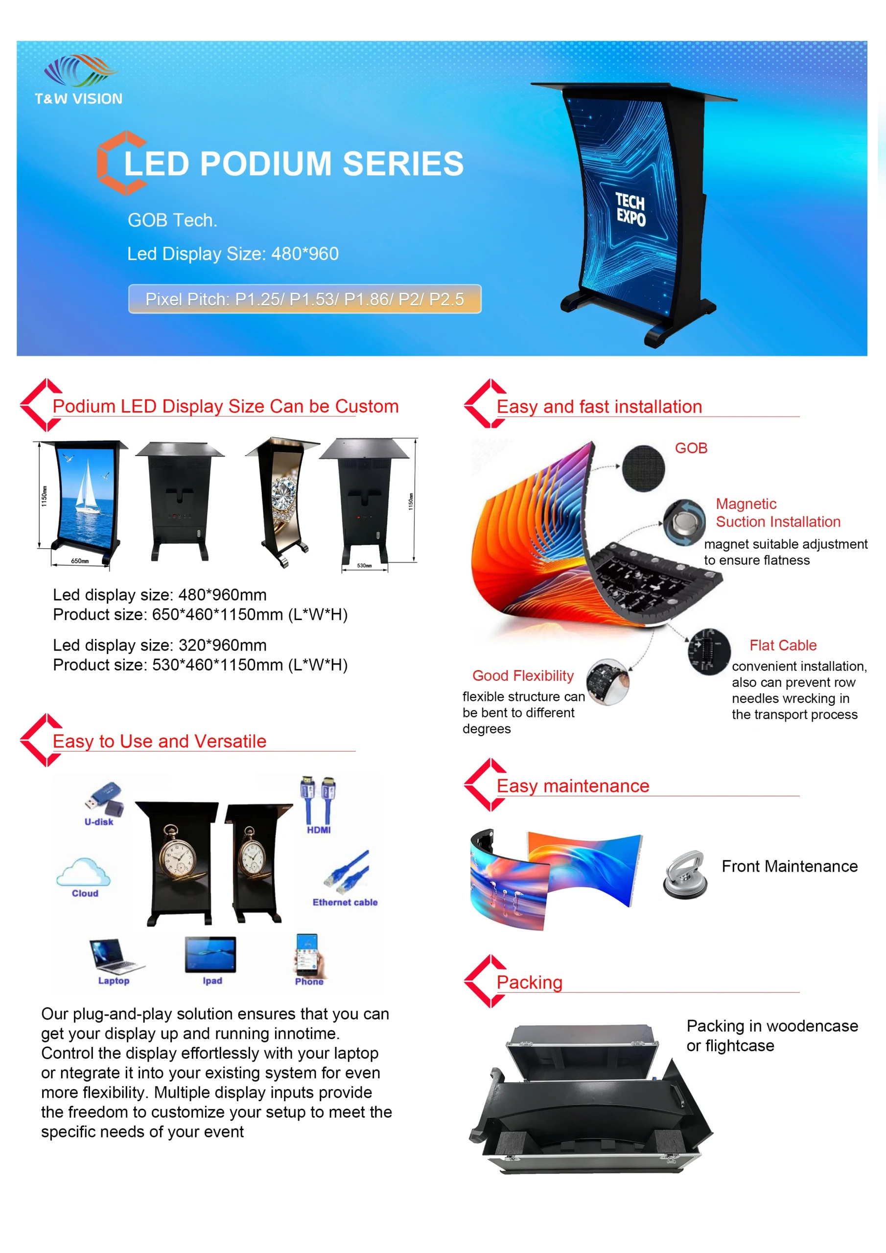 led podium