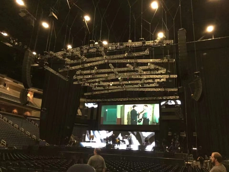 Large LED video wall rental setup for a live concert with stage lighting and immersive visual displays