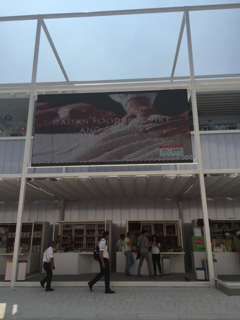 OUTDOOR LED SIGNAGE installed outside of the exhibition hall