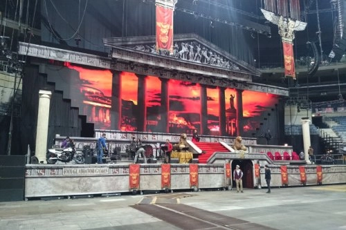 a huge live show site with led panels