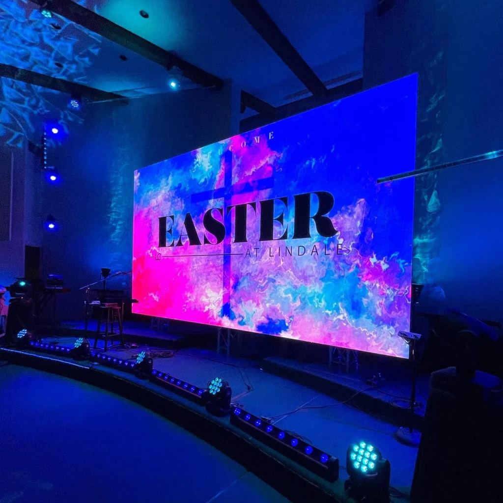 a led wall for church.