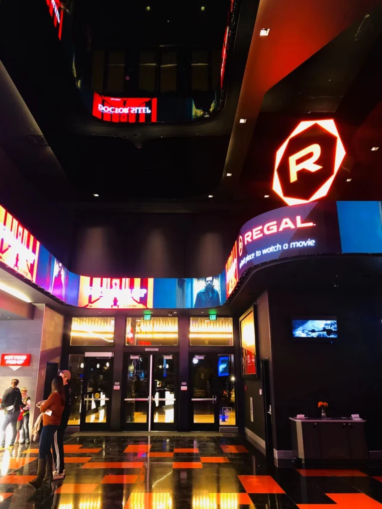 COB Led cabinet mounted on the wall in a resturant located in Los Angeles