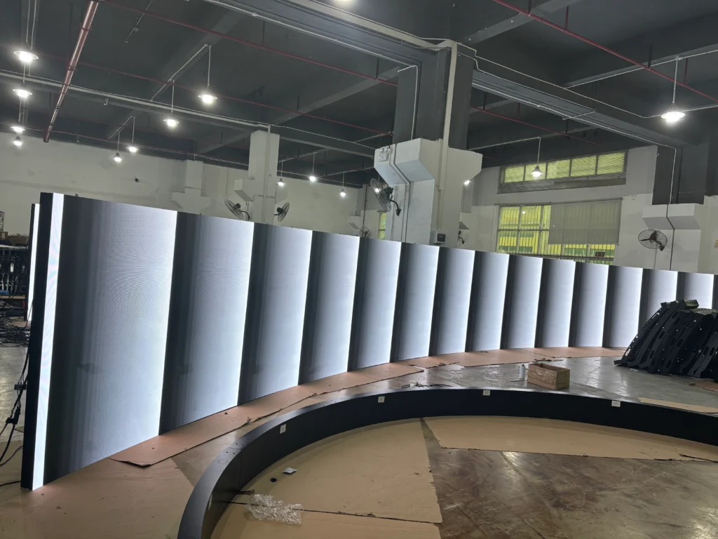 a screen wall aging in the workshop and playing grey scale image