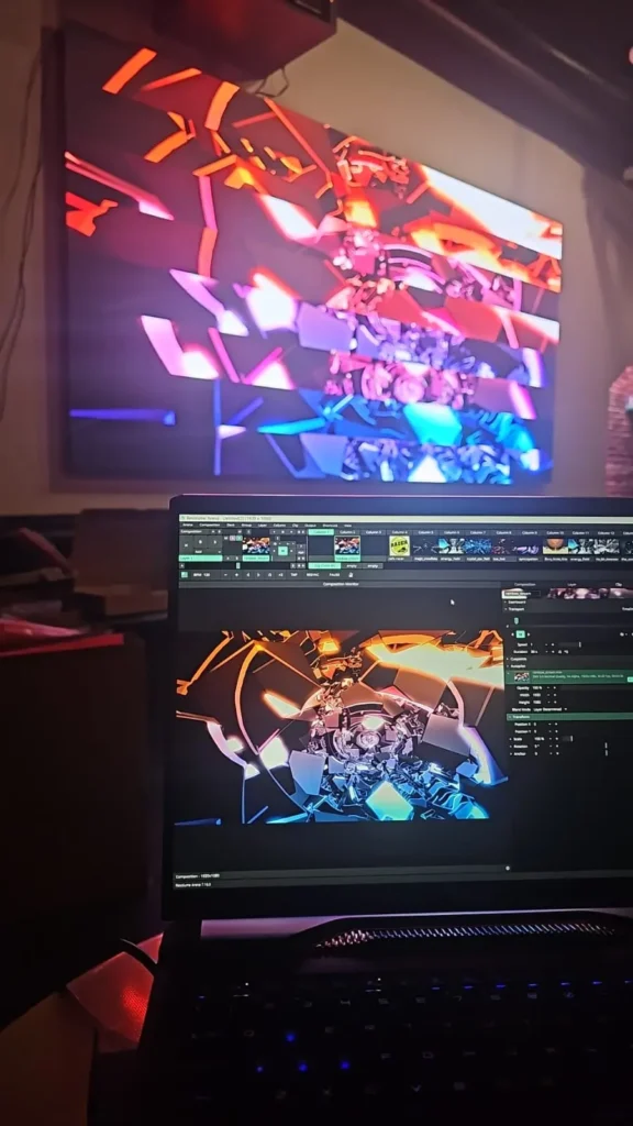 a led video wall installed in club with TW VISION CV2.5