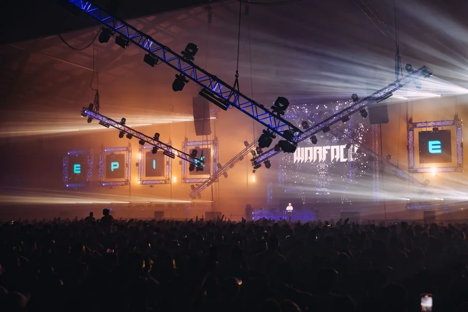 Vibrant concert with crowd in Sydney, capturing live music energy and dynamic lighting. - led screen testing grid concert