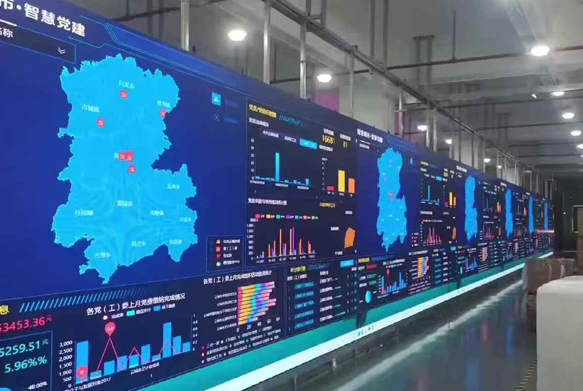 indoor permanent led video wall-control room2